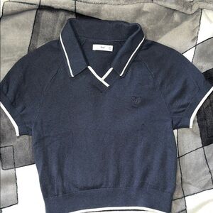 TNA Deep Blue Polo with White Accents XS Size
